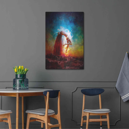 Luxe Metal Art 'Electricity' by Mario Sanchez Nevado, Metal Wall Art,24x36