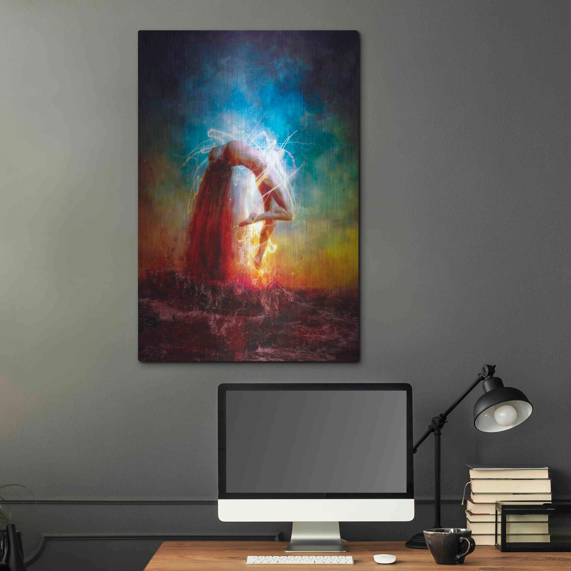 Luxe Metal Art 'Electricity' by Mario Sanchez Nevado, Metal Wall Art,24x36