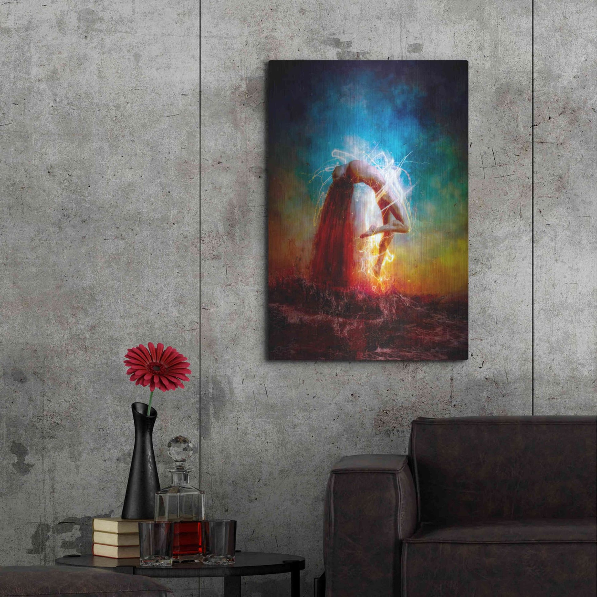 Luxe Metal Art 'Electricity' by Mario Sanchez Nevado, Metal Wall Art,24x36