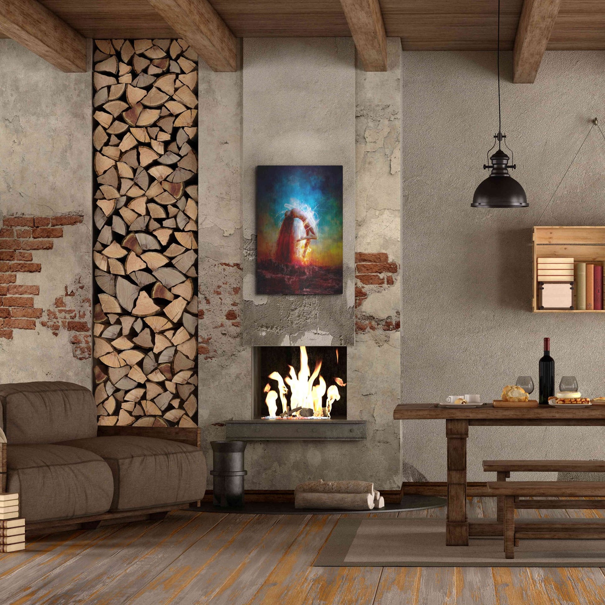 Luxe Metal Art 'Electricity' by Mario Sanchez Nevado, Metal Wall Art,24x36