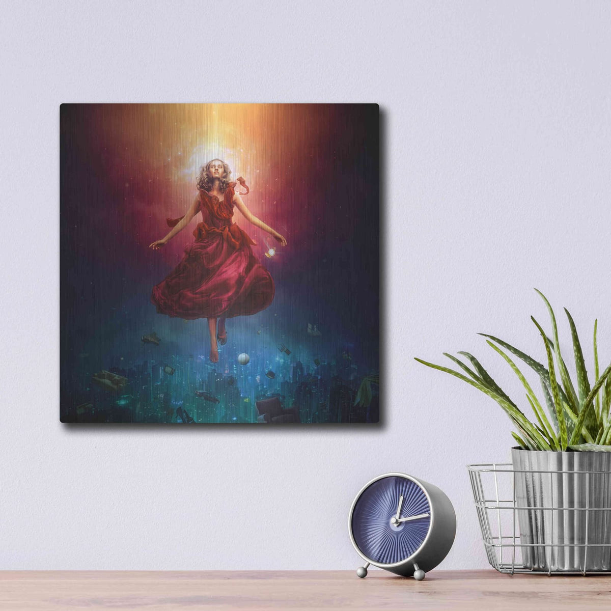 'Elevate' by Mario Sanchez Nevado – Metal Wall Art, 12x12 room view
