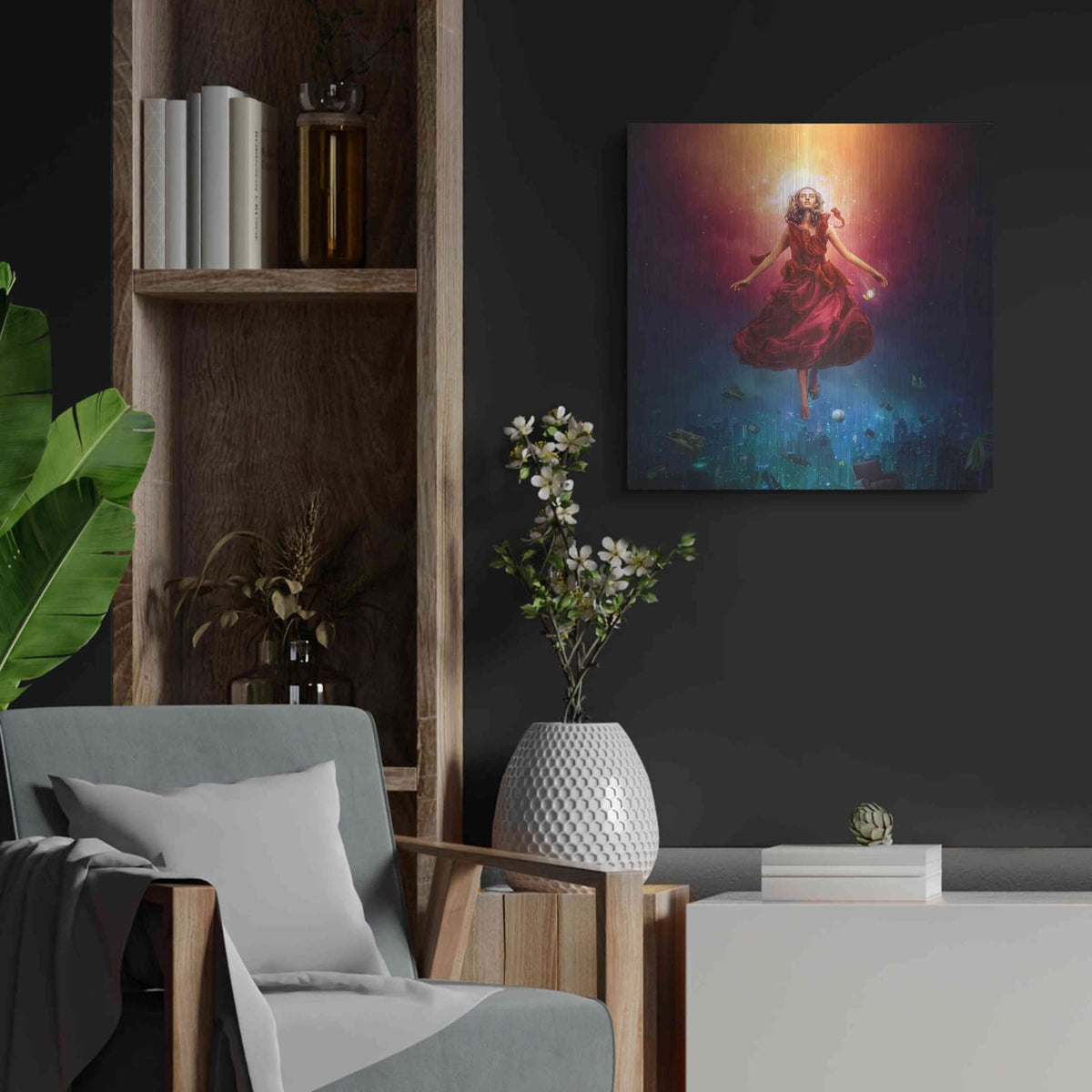 'Elevate' by Mario Sanchez Nevado – Metal Wall Art, 24x24 room view