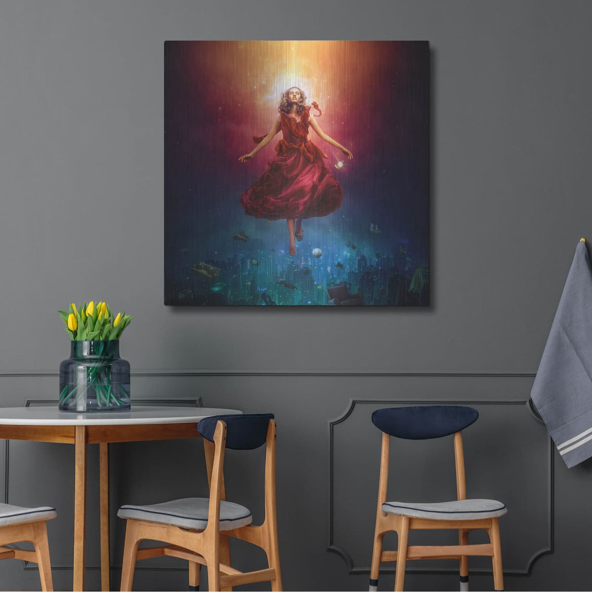 'Elevate' by Mario Sanchez Nevado – Metal Wall Art, 36x36 room view