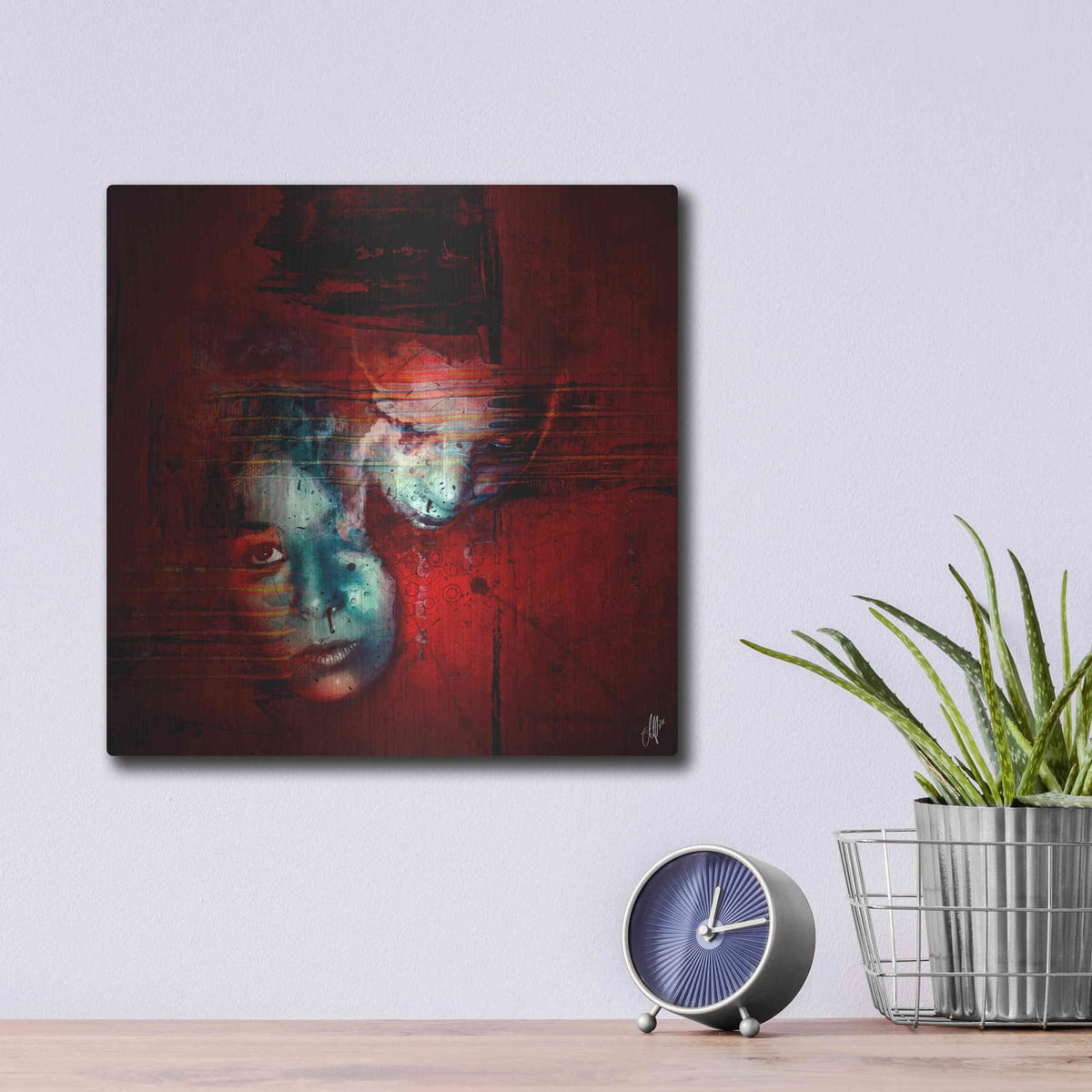 'Ex Empathika' by Mario Sanchez Nevado – Metal Wall Art, 12x12 room view