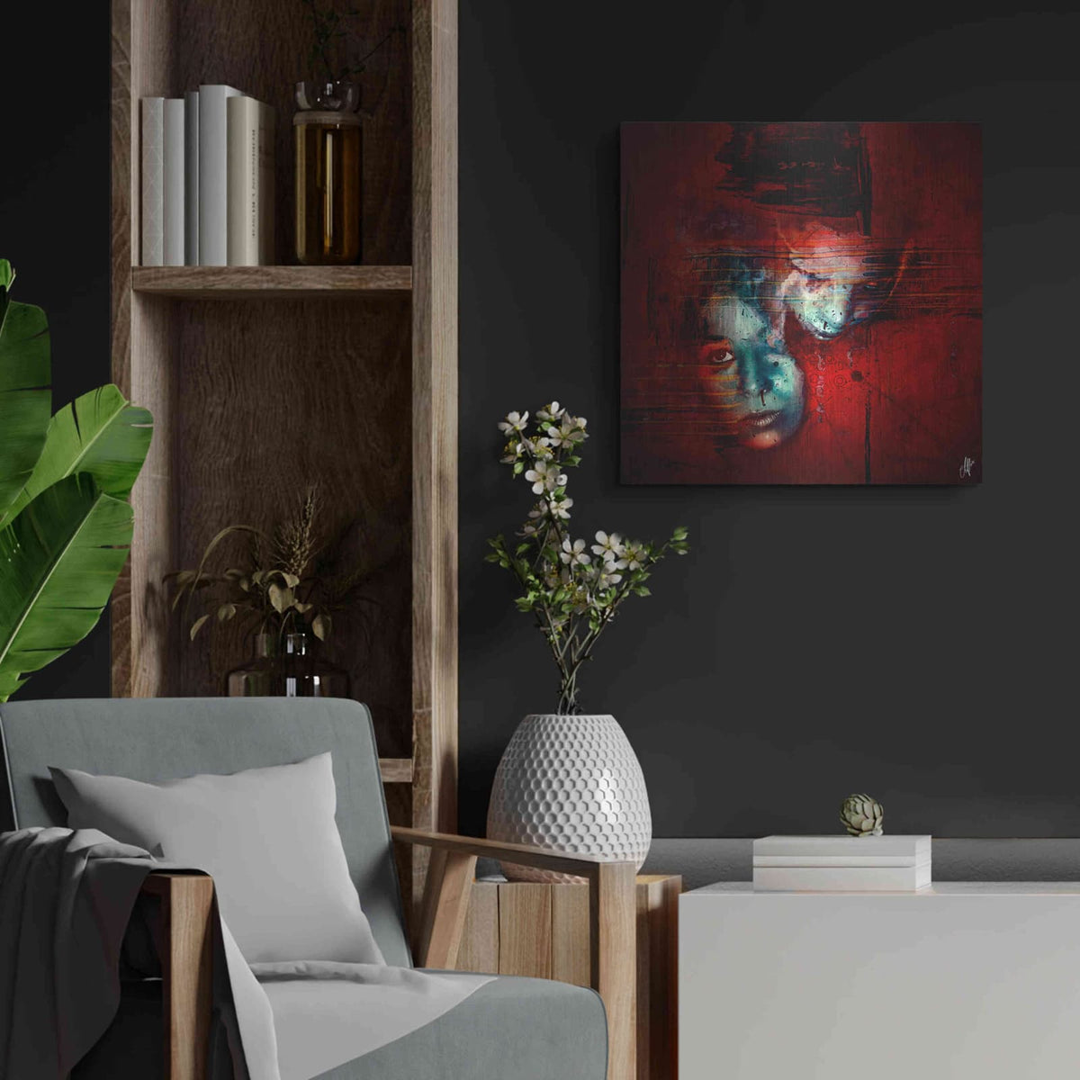 'Ex Empathika' by Mario Sanchez Nevado – Metal Wall Art, 24x24 room view