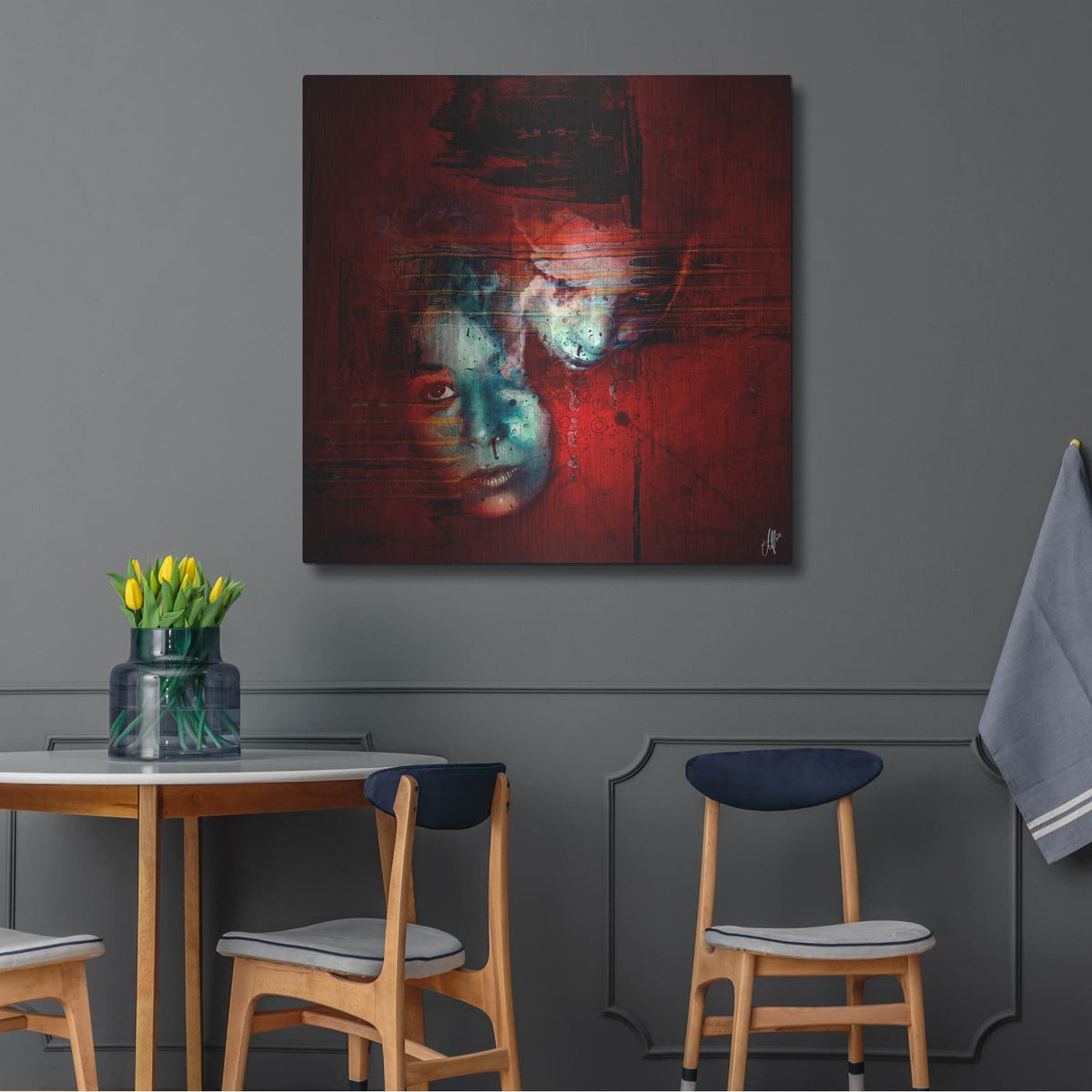'Ex Empathika' by Mario Sanchez Nevado – Metal Wall Art, 36x36 room view
