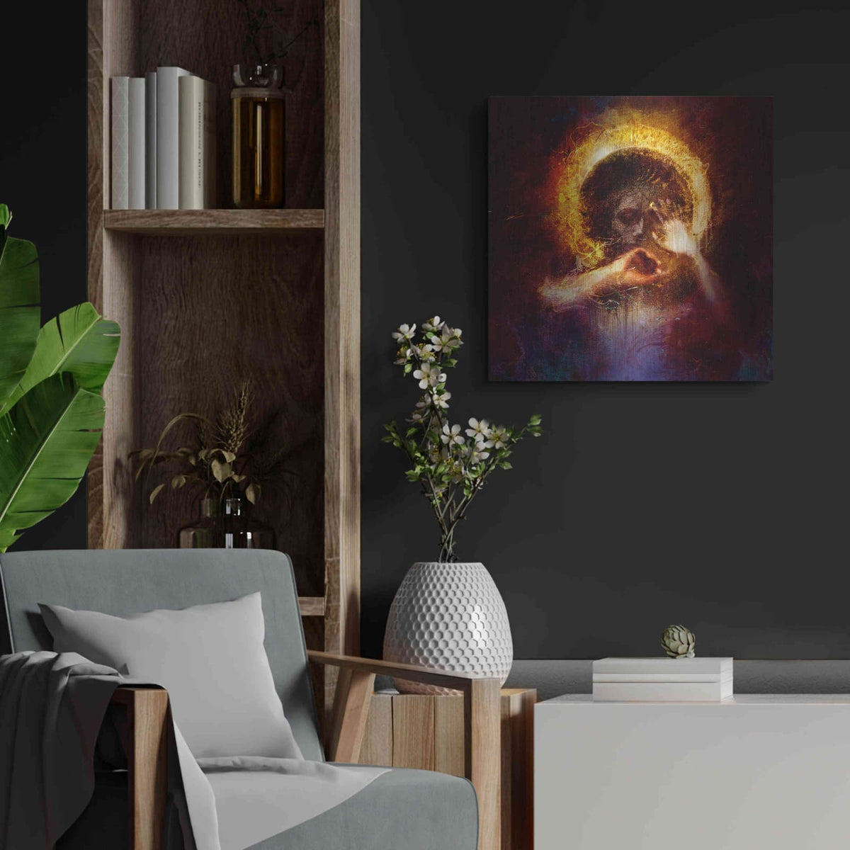 'Further' by Mario Sanchez Nevado – Metal Wall Art, 24x24 room view