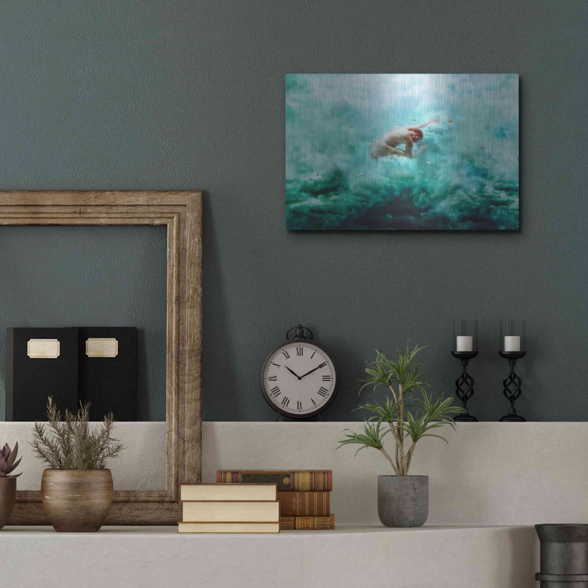 Luxe Metal Art 'Heaven & Alchemy' by Mario Sanchez Nevado, Metal Wall Art,16x12