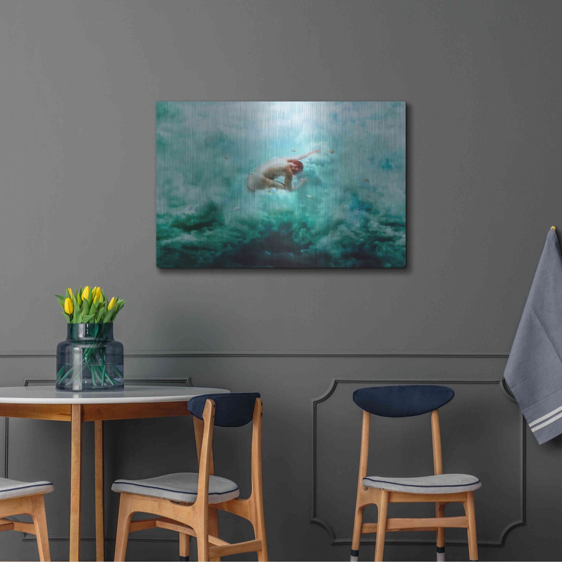 Luxe Metal Art 'Heaven & Alchemy' by Mario Sanchez Nevado, Metal Wall Art,36x24