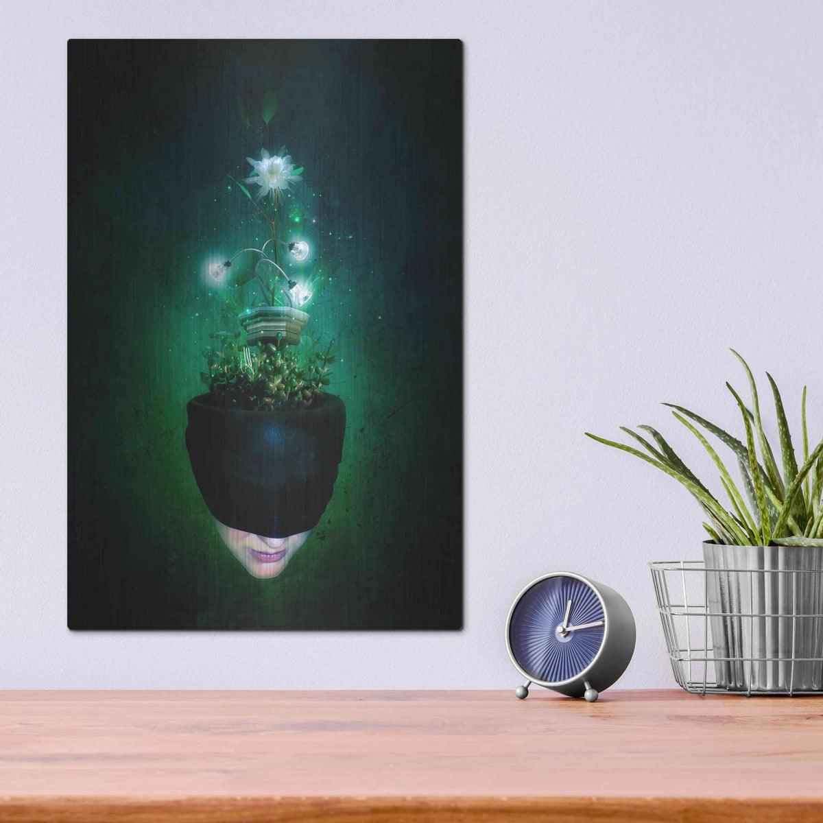 'Herbal Movement I' by Mario Sanchez Nevado – Metal Wall Art, 12x16 room view