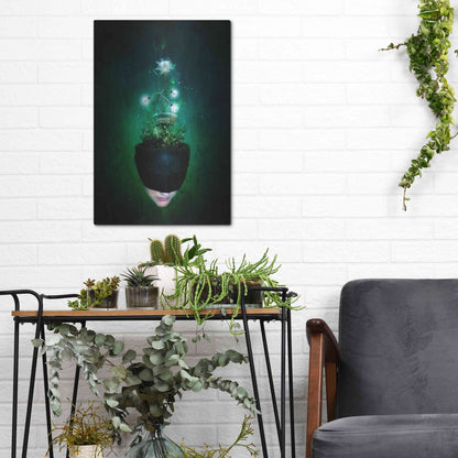 Luxe Metal Art 'Herbal Movement I' by Mario Sanchez Nevado, Metal Wall Art,12x16