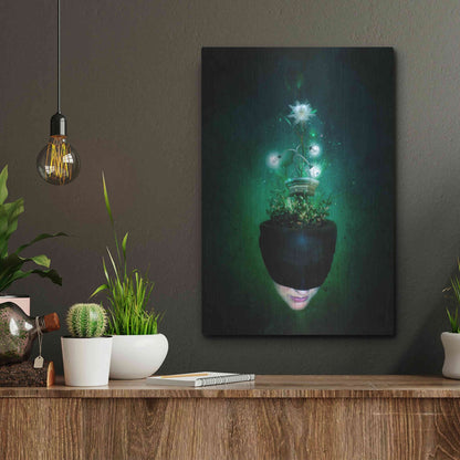 Luxe Metal Art 'Herbal Movement I' by Mario Sanchez Nevado, Metal Wall Art,12x16