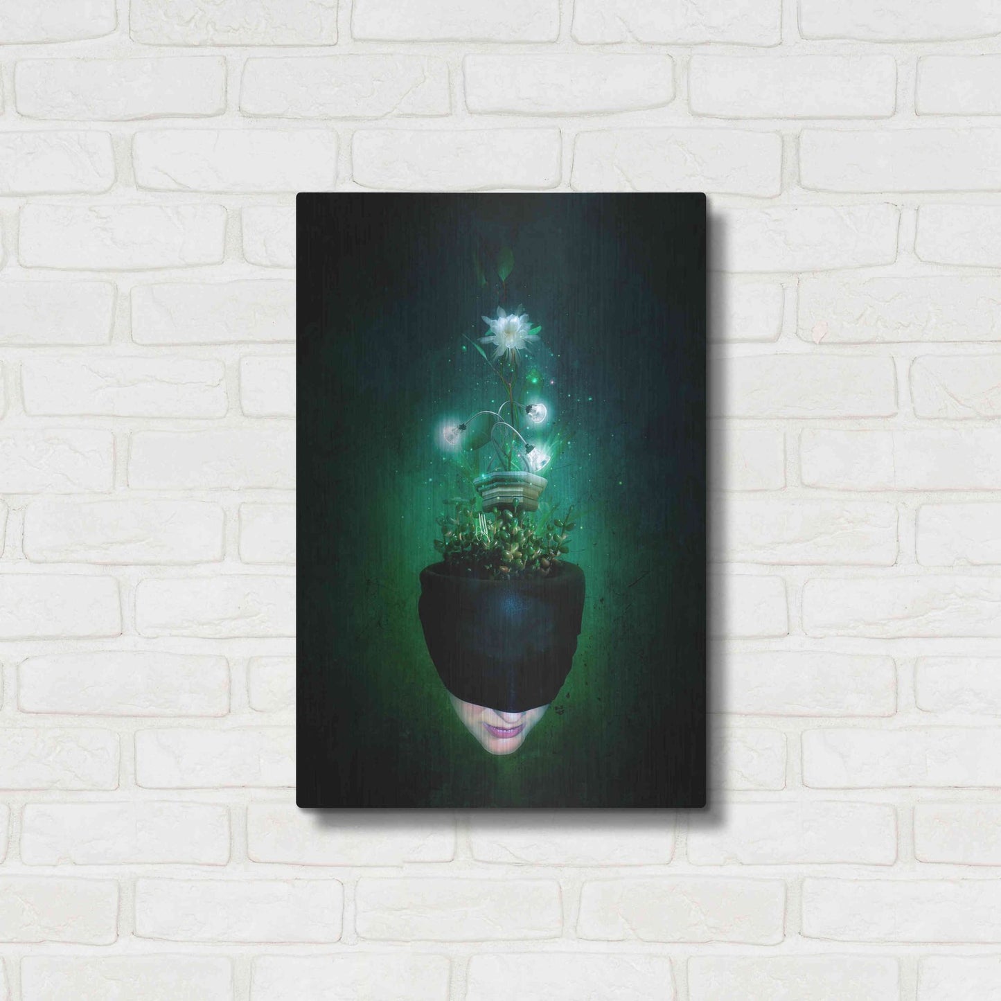 Luxe Metal Art 'Herbal Movement I' by Mario Sanchez Nevado, Metal Wall Art,16x24