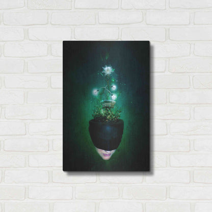 Luxe Metal Art 'Herbal Movement I' by Mario Sanchez Nevado, Metal Wall Art,16x24