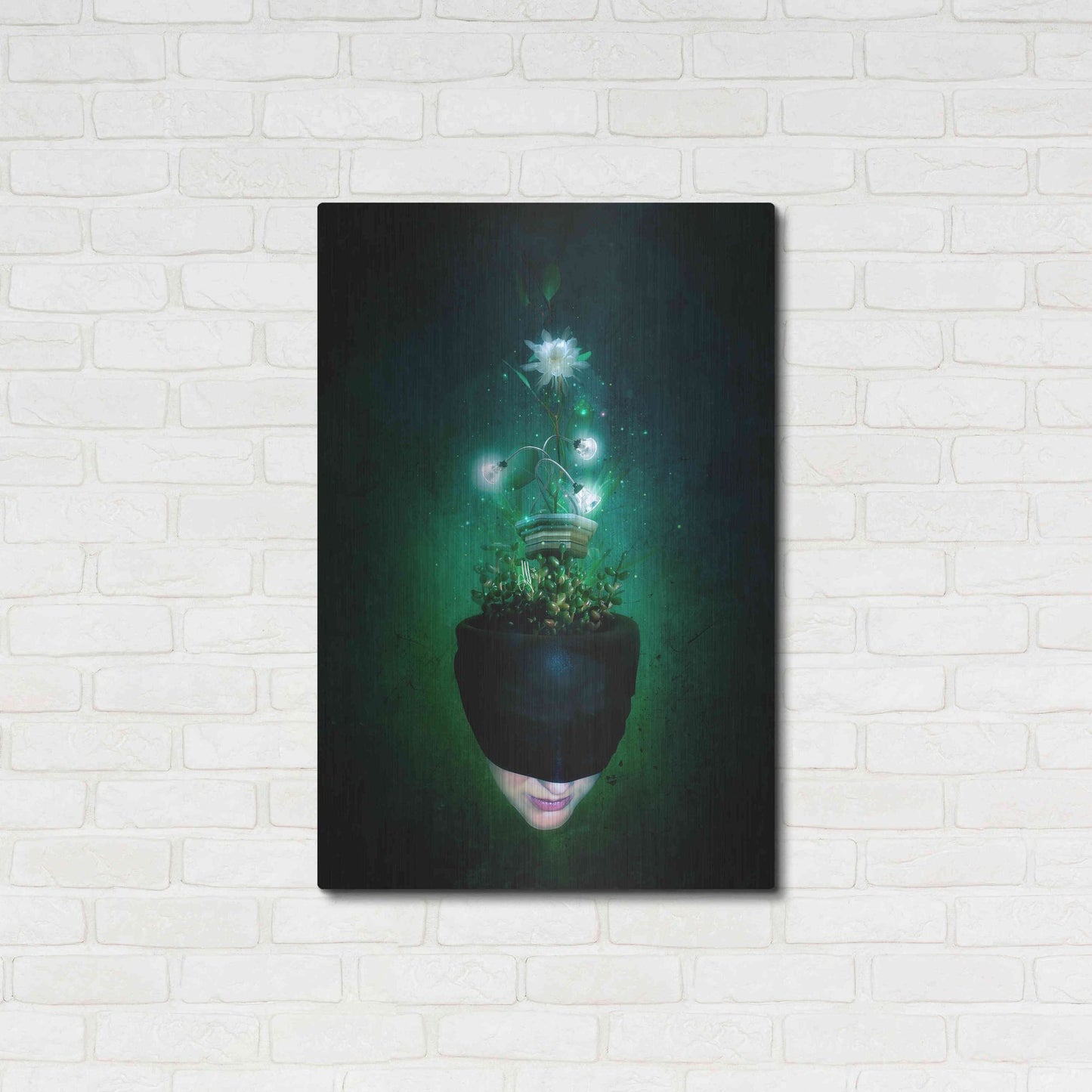 Luxe Metal Art 'Herbal Movement I' by Mario Sanchez Nevado, Metal Wall Art,24x36