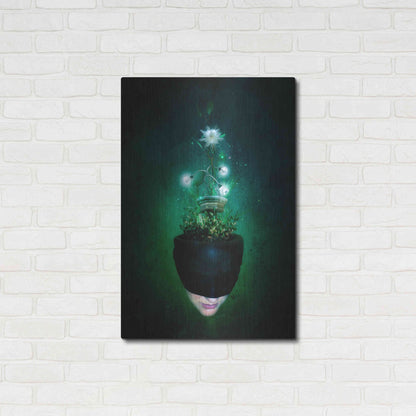 Luxe Metal Art 'Herbal Movement I' by Mario Sanchez Nevado, Metal Wall Art,24x36