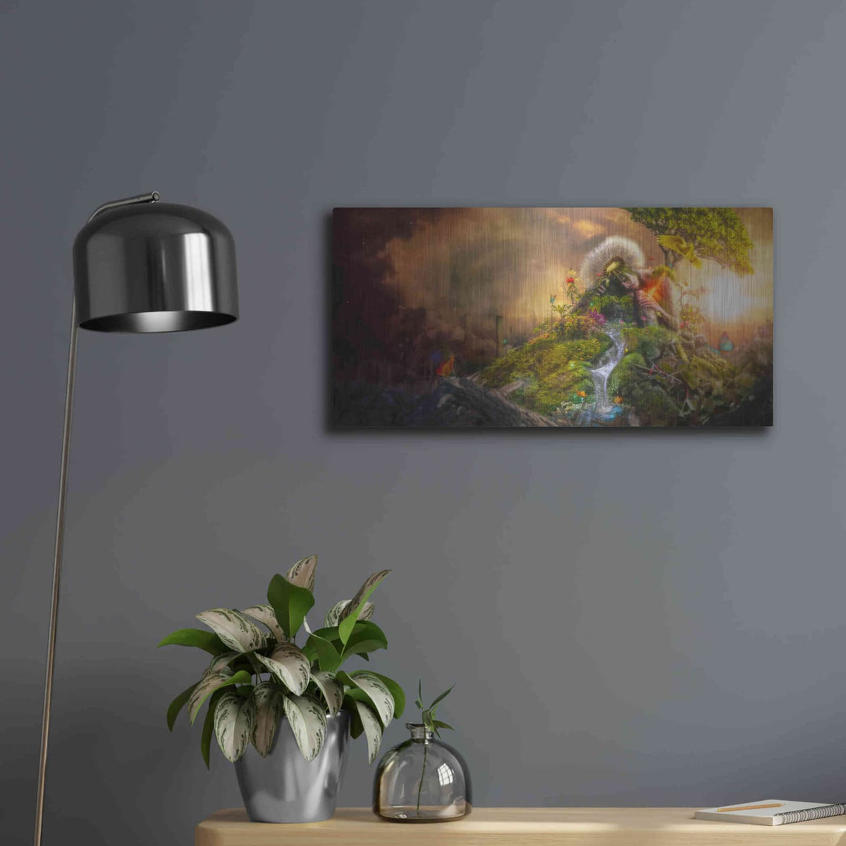 'Lungs' by Mario Sanchez Nevado – Metal Wall Art, 24x12 room view