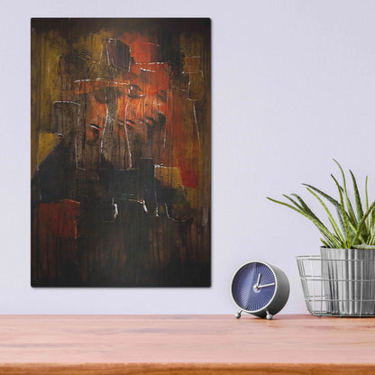 Luxe Metal Art 'Test For Deconstruction Iv' by Mario Sanchez Nevado, Metal Wall Art,12x16