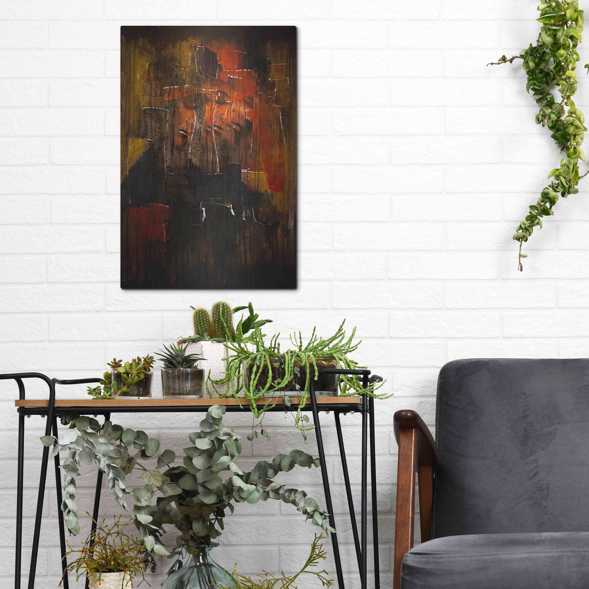 Luxe Metal Art 'Test For Deconstruction Iv' by Mario Sanchez Nevado, Metal Wall Art,12x16