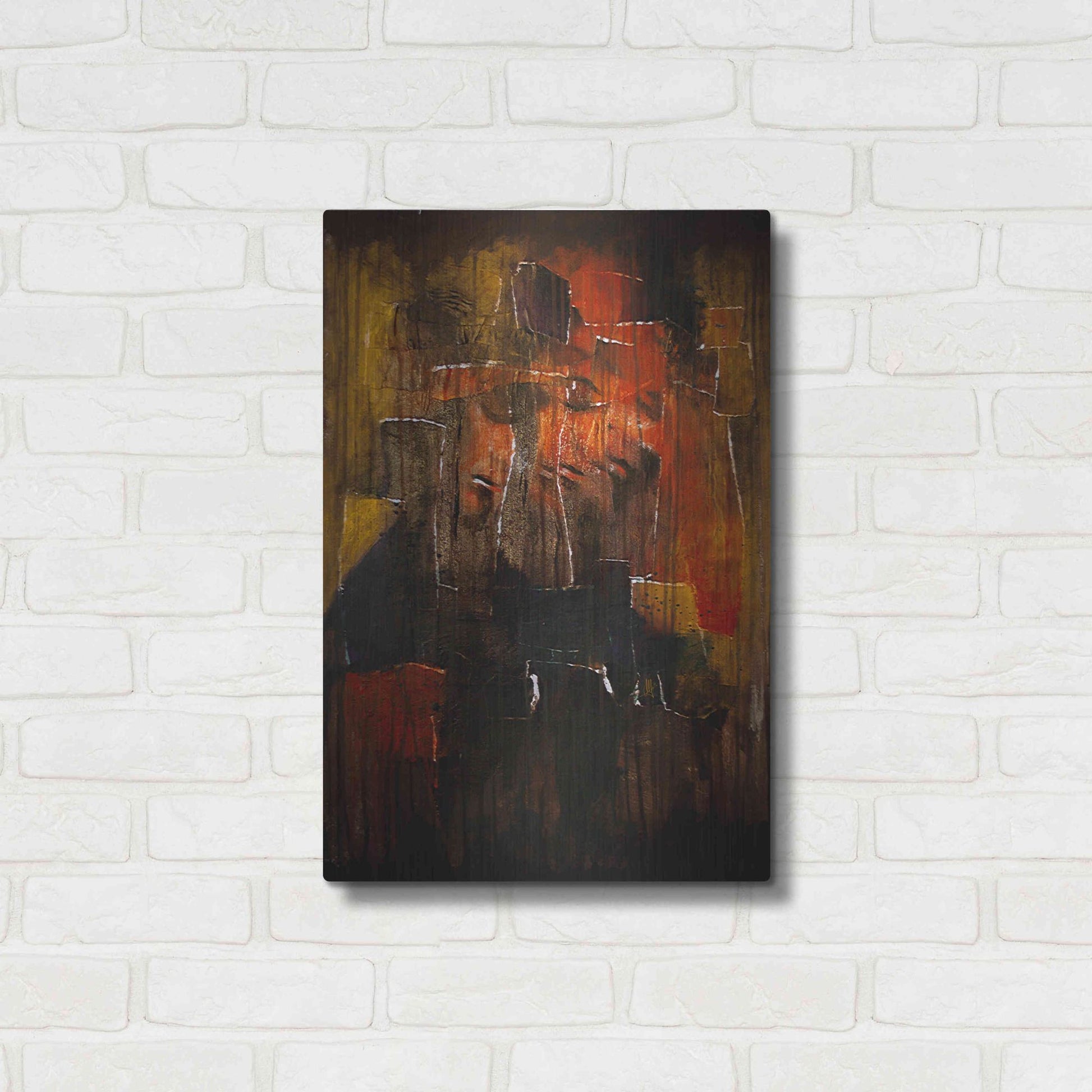 Luxe Metal Art 'Test For Deconstruction Iv' by Mario Sanchez Nevado, Metal Wall Art,16x24