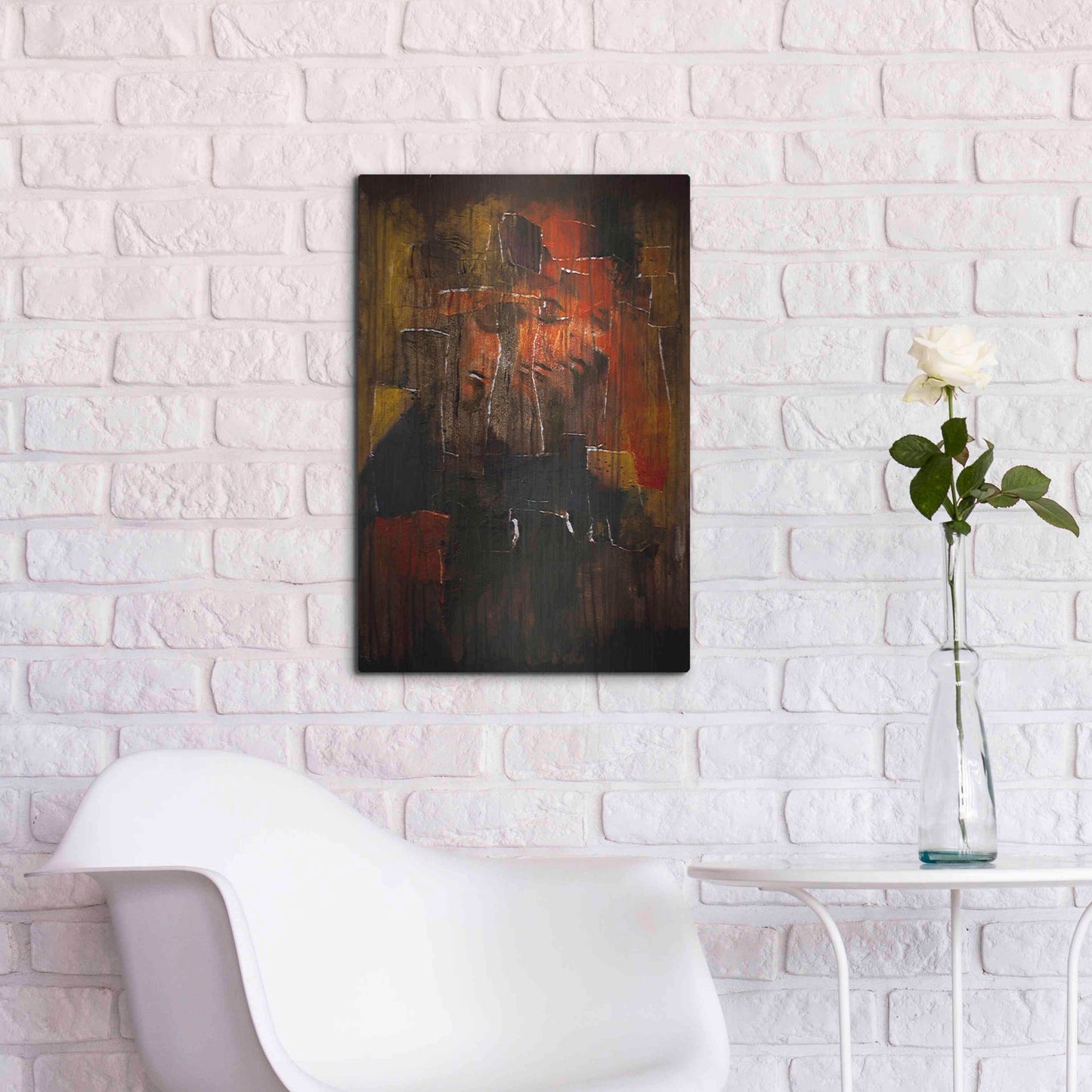 Luxe Metal Art 'Test For Deconstruction Iv' by Mario Sanchez Nevado, Metal Wall Art,16x24