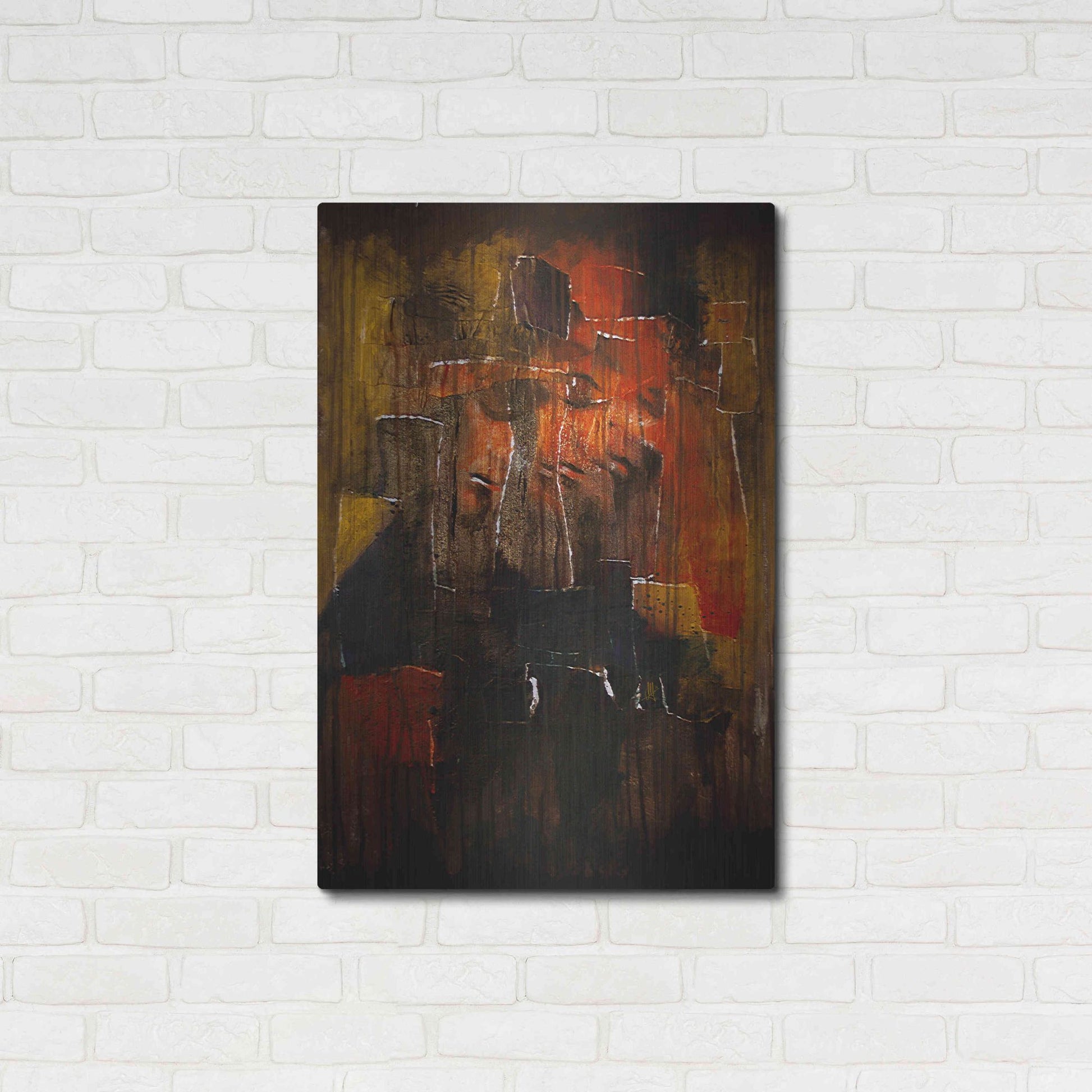 Luxe Metal Art 'Test For Deconstruction Iv' by Mario Sanchez Nevado, Metal Wall Art,24x36