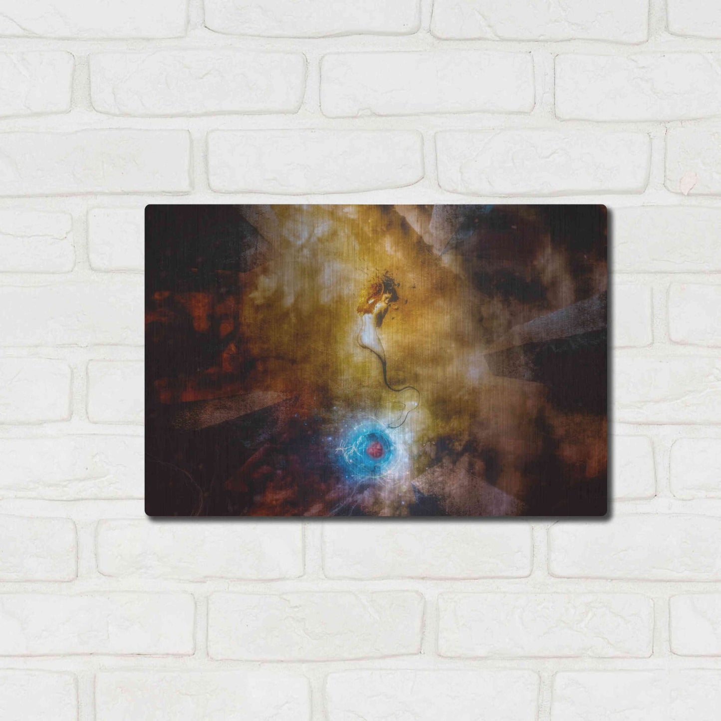 Luxe Metal Art 'The Sufferer' by Mario Sanchez Nevado, Metal Wall Art,16x12