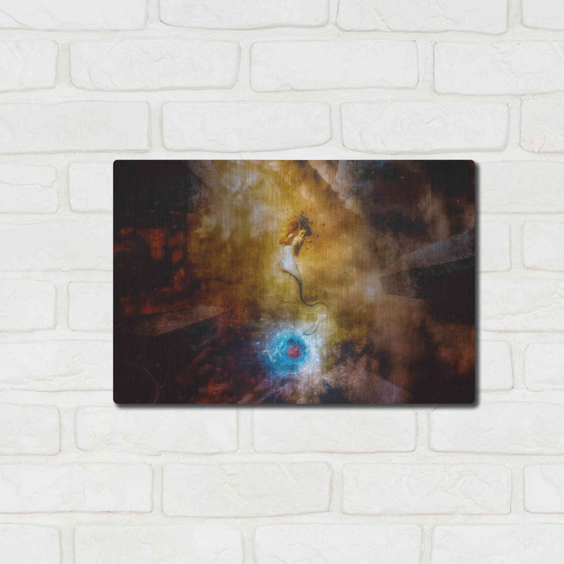 Luxe Metal Art 'The Sufferer' by Mario Sanchez Nevado, Metal Wall Art,16x12