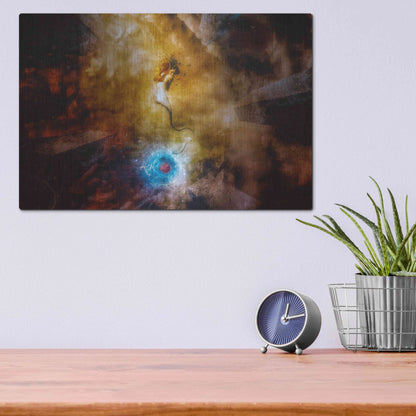 Luxe Metal Art 'The Sufferer' by Mario Sanchez Nevado, Metal Wall Art,16x12