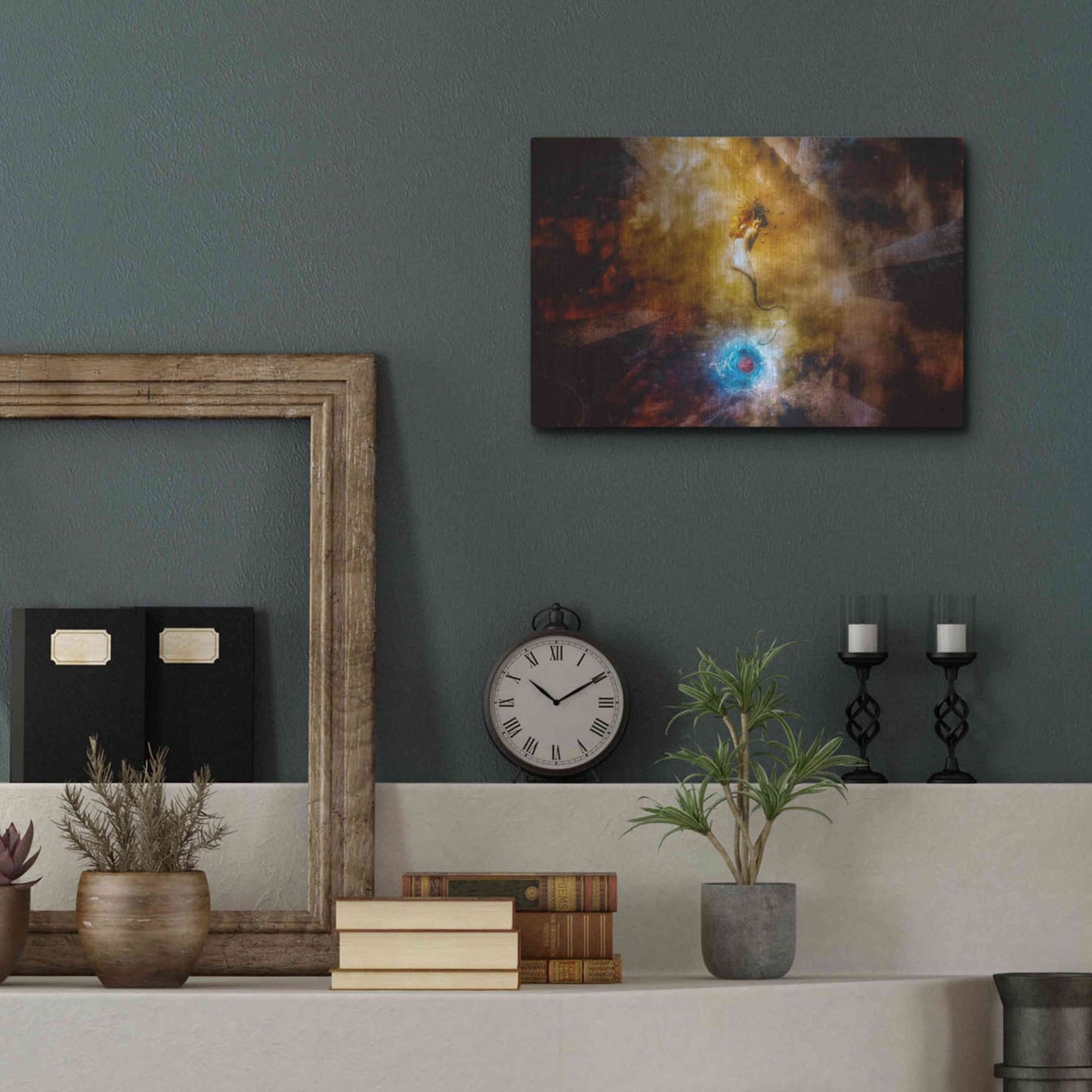 Luxe Metal Art 'The Sufferer' by Mario Sanchez Nevado, Metal Wall Art,16x12