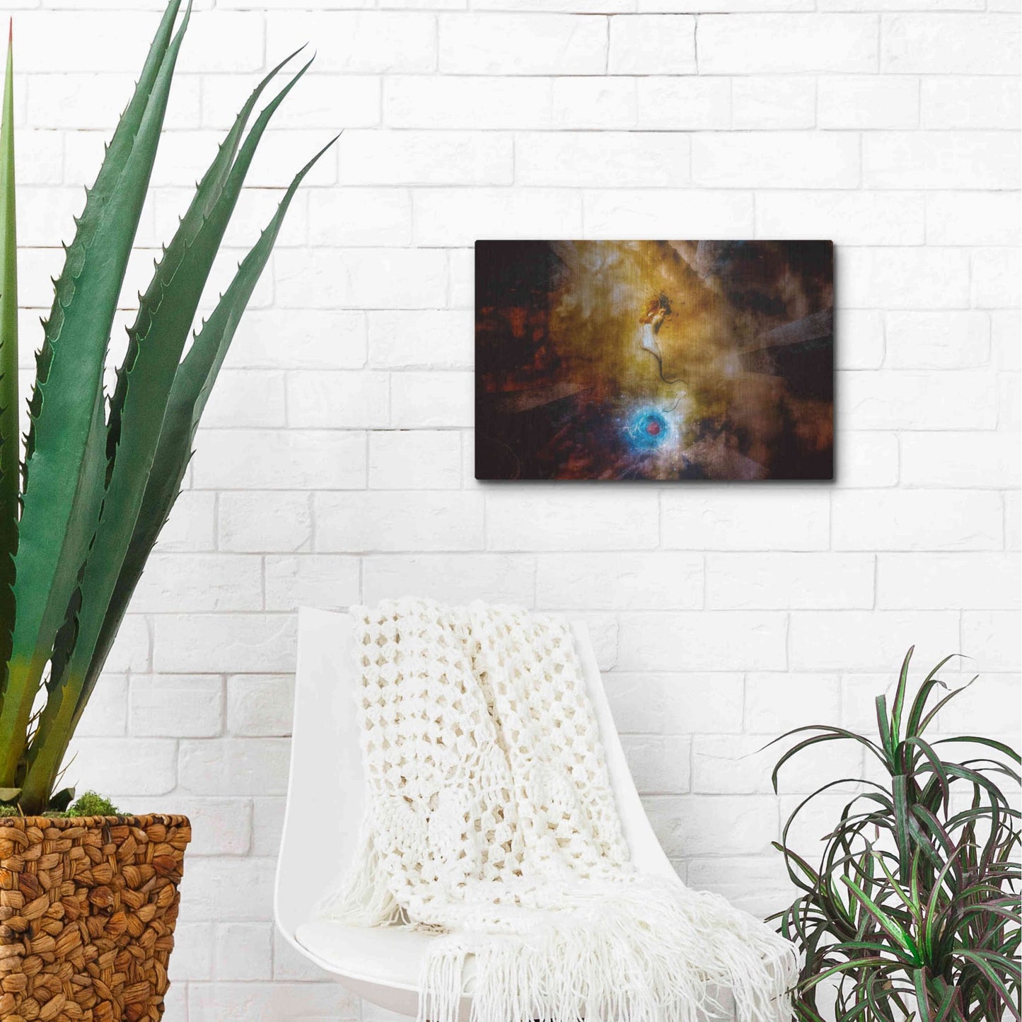 Luxe Metal Art 'The Sufferer' by Mario Sanchez Nevado, Metal Wall Art,16x12