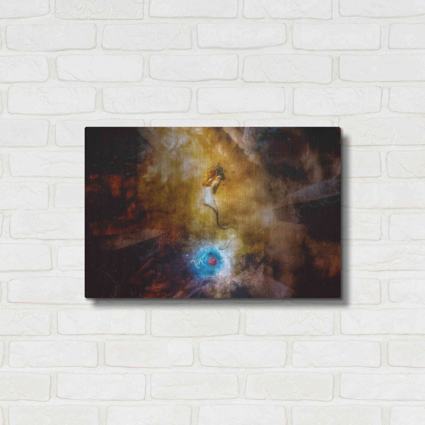 Luxe Metal Art 'The Sufferer' by Mario Sanchez Nevado, Metal Wall Art,24x16