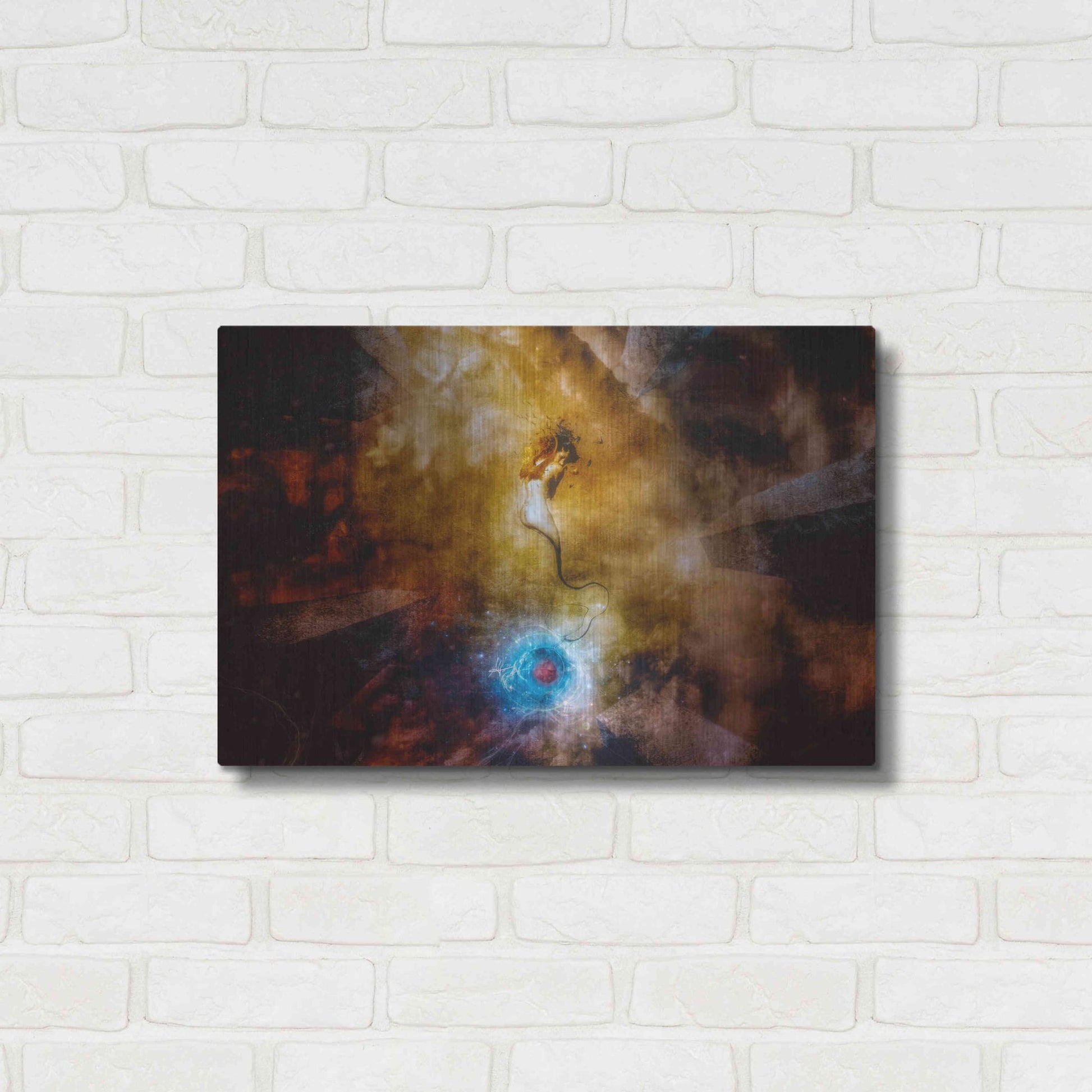 Luxe Metal Art 'The Sufferer' by Mario Sanchez Nevado, Metal Wall Art,24x16