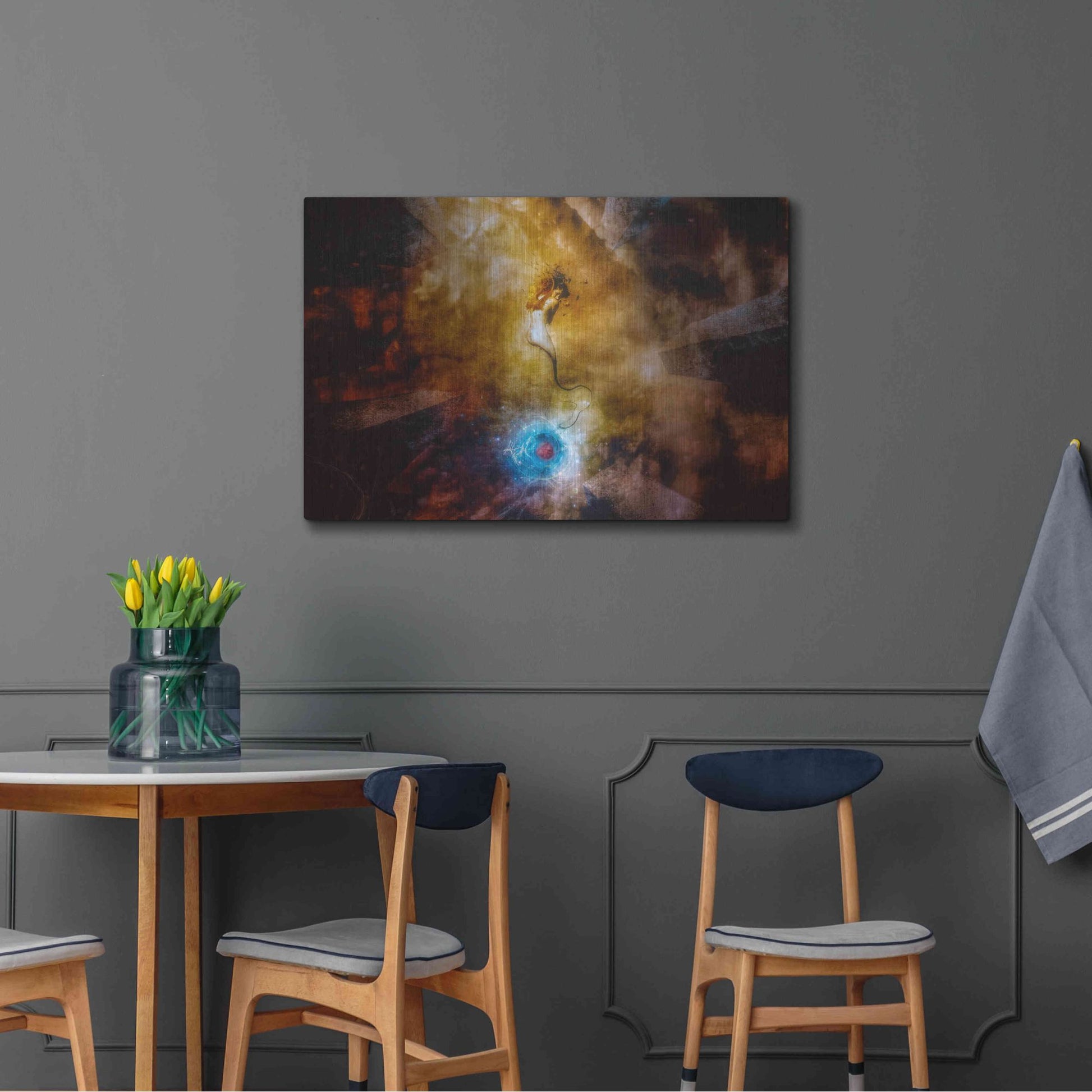 Luxe Metal Art 'The Sufferer' by Mario Sanchez Nevado, Metal Wall Art,36x24