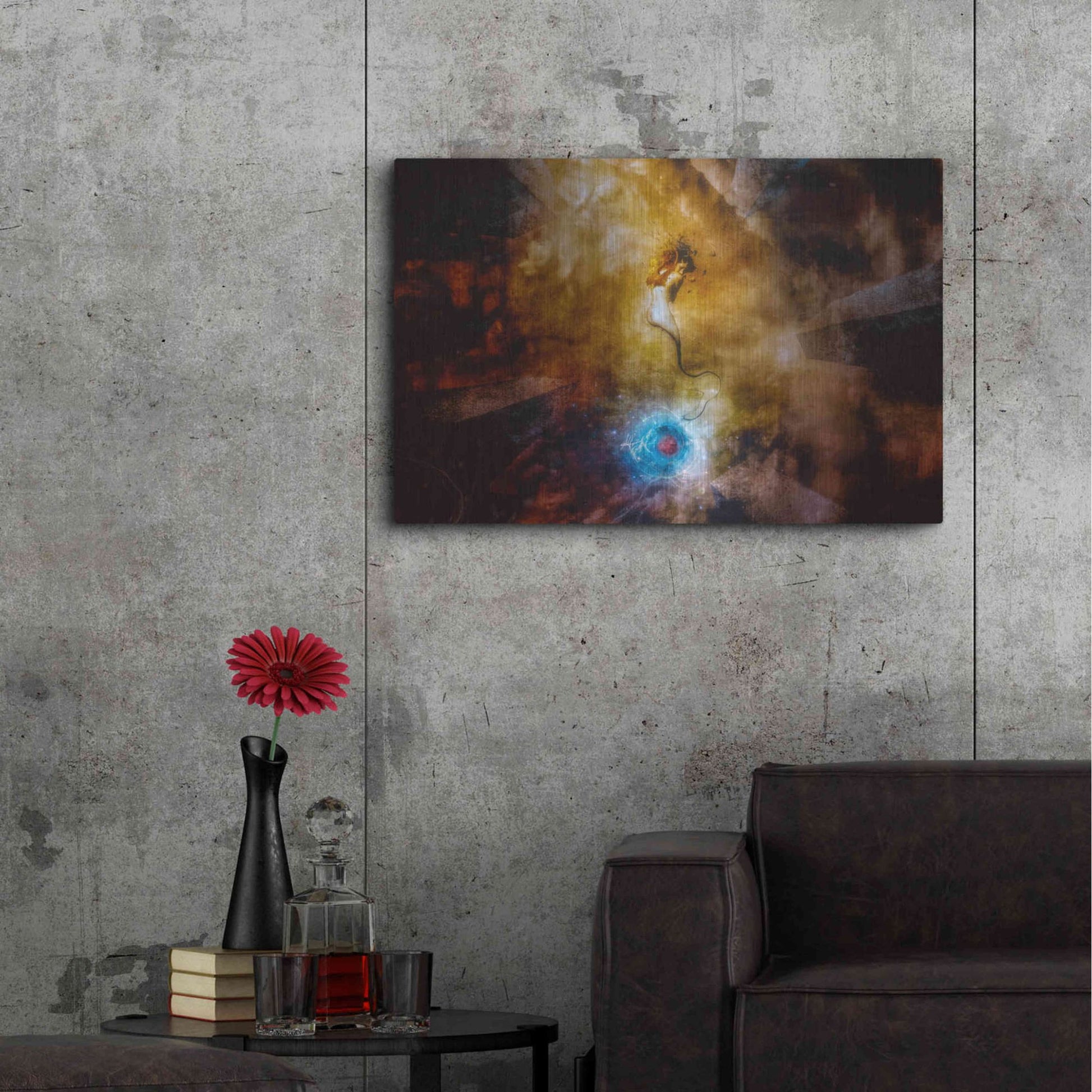 Luxe Metal Art 'The Sufferer' by Mario Sanchez Nevado, Metal Wall Art,36x24