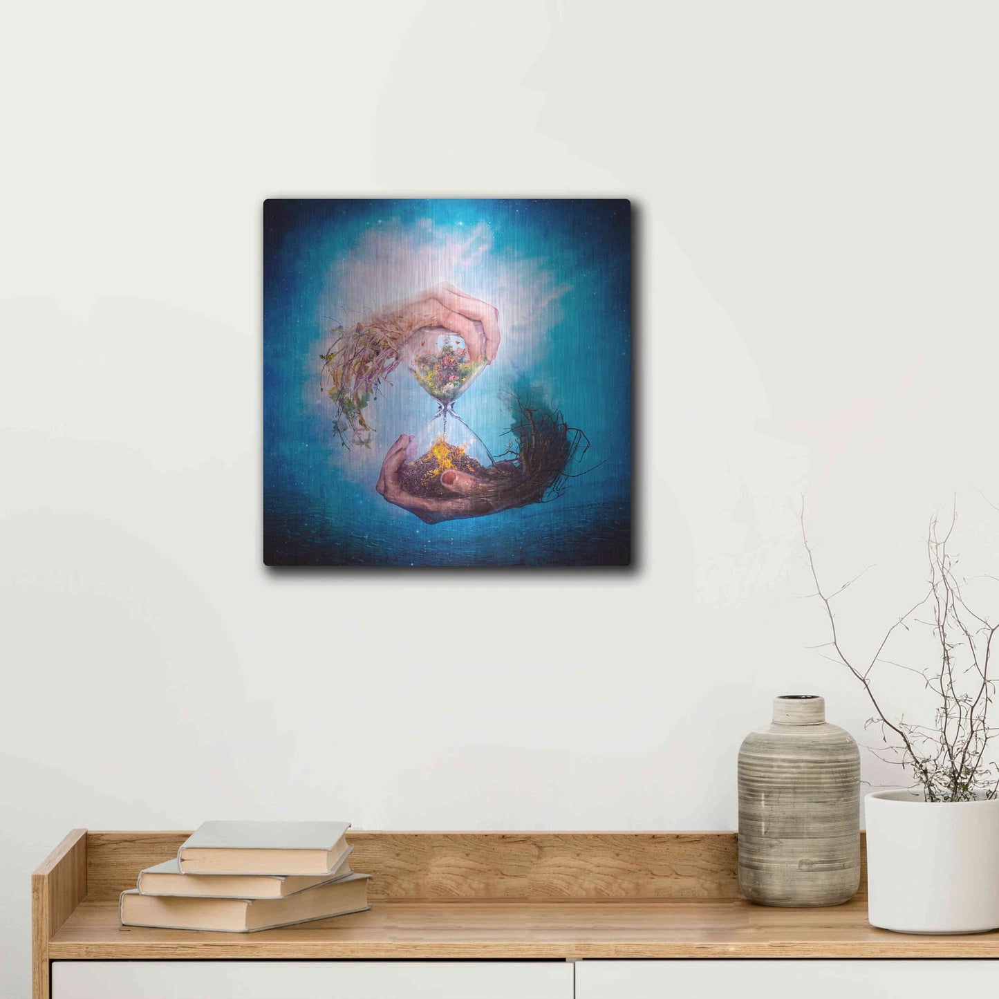 Luxe Metal Art 'Where Stories Unfold' by Mario Sanchez Nevado, Metal Wall Art,12x12