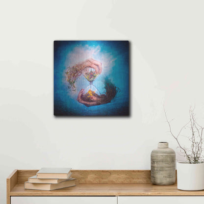 Luxe Metal Art 'Where Stories Unfold' by Mario Sanchez Nevado, Metal Wall Art,12x12