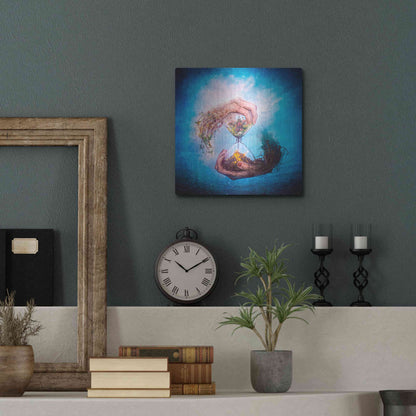 Luxe Metal Art 'Where Stories Unfold' by Mario Sanchez Nevado, Metal Wall Art,12x12