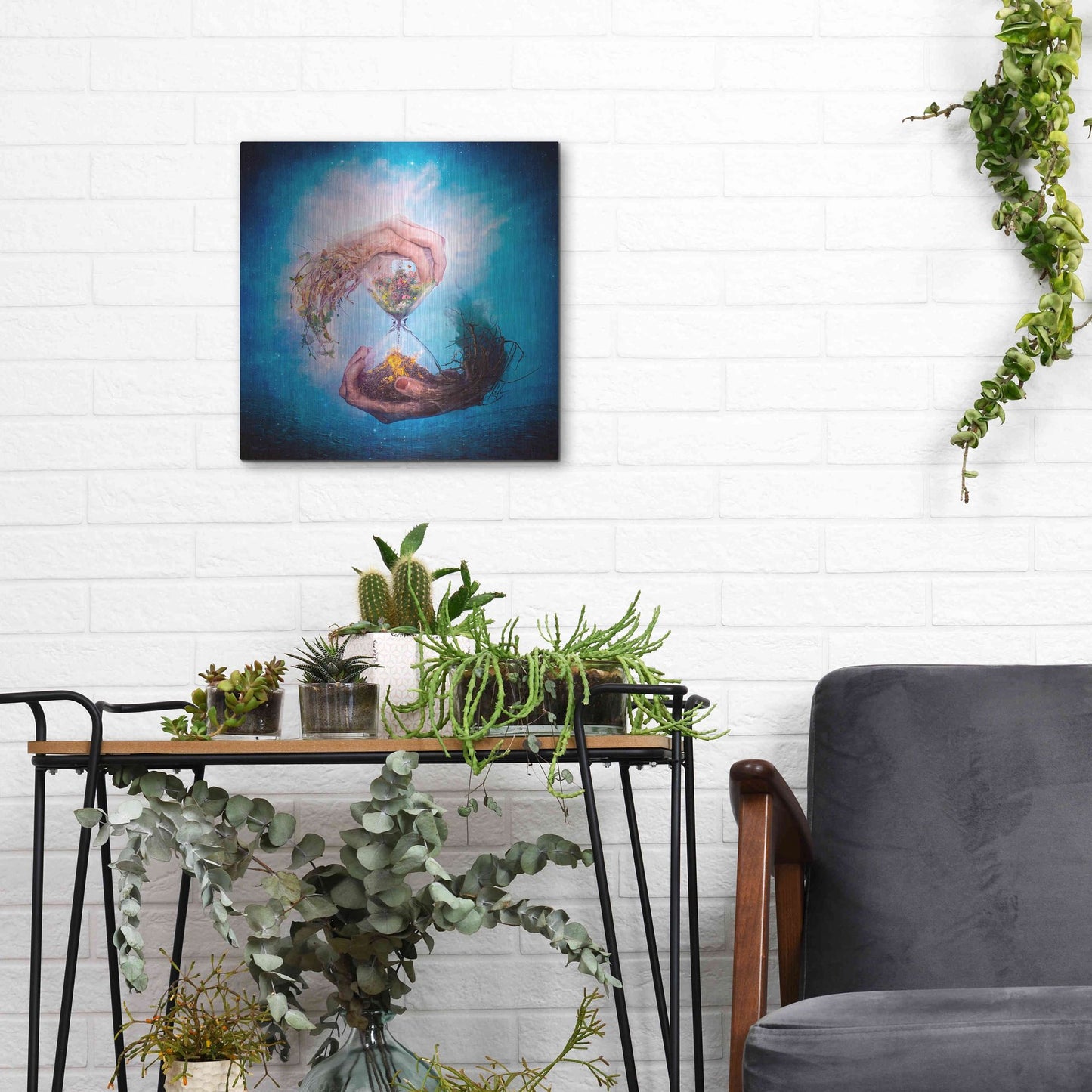 Luxe Metal Art 'Where Stories Unfold' by Mario Sanchez Nevado, Metal Wall Art,12x12