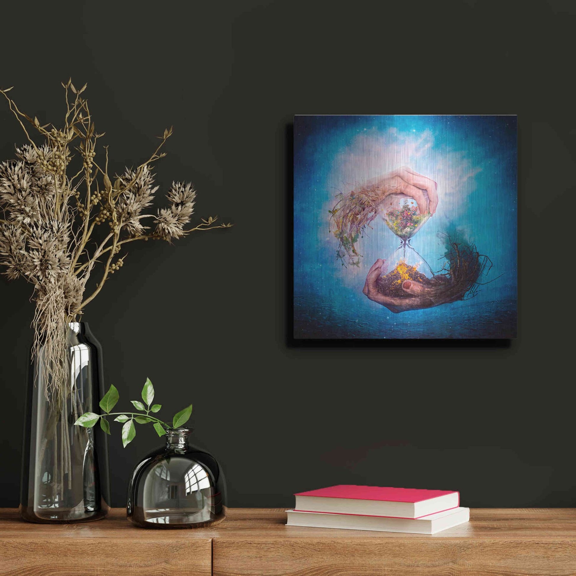 Luxe Metal Art 'Where Stories Unfold' by Mario Sanchez Nevado, Metal Wall Art,12x12