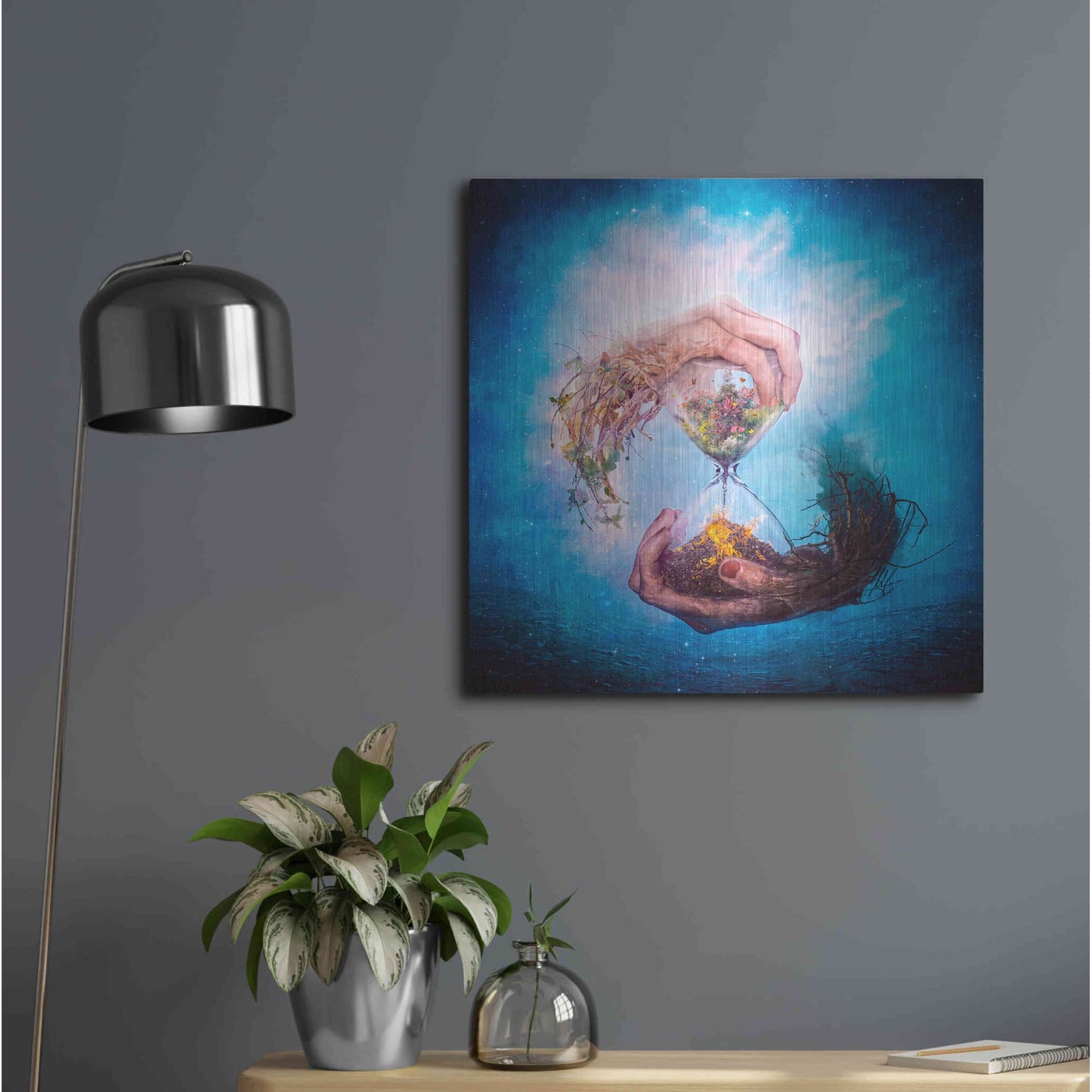 Luxe Metal Art 'Where Stories Unfold' by Mario Sanchez Nevado, Metal Wall Art,24x24