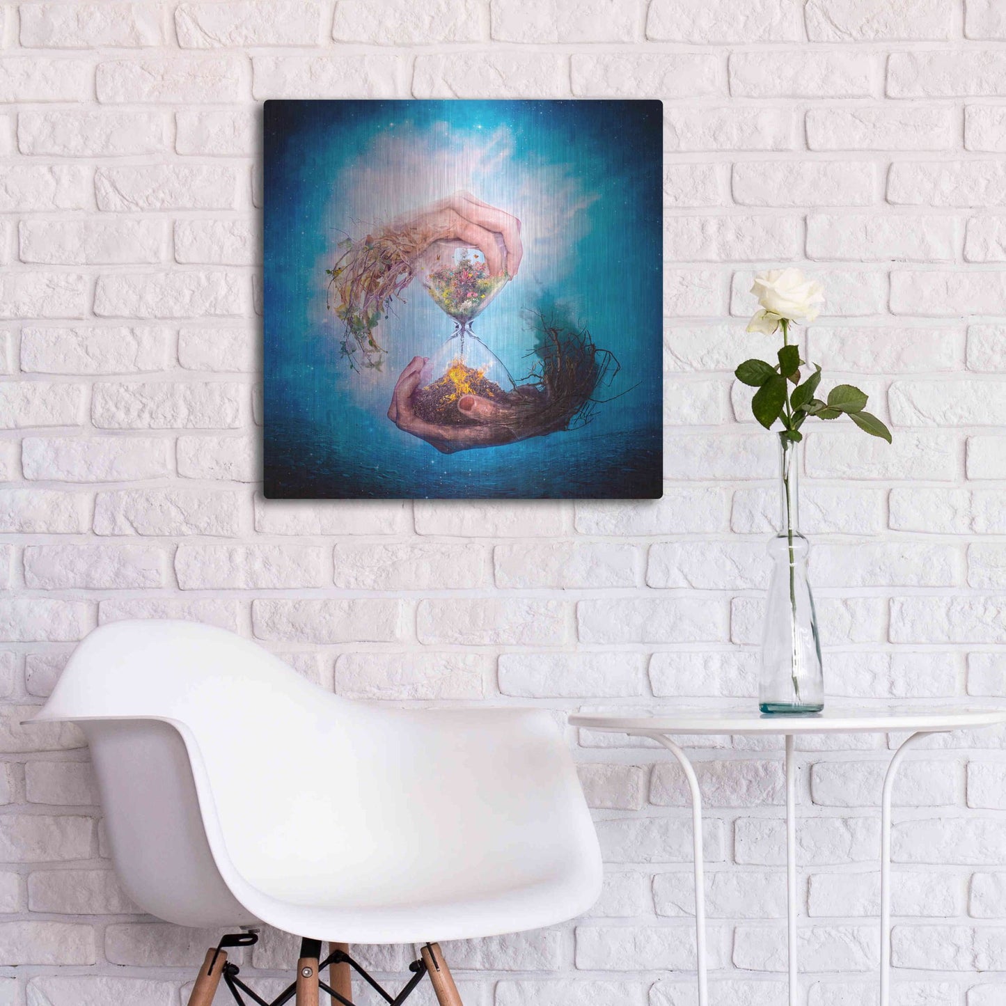 Luxe Metal Art 'Where Stories Unfold' by Mario Sanchez Nevado, Metal Wall Art,24x24