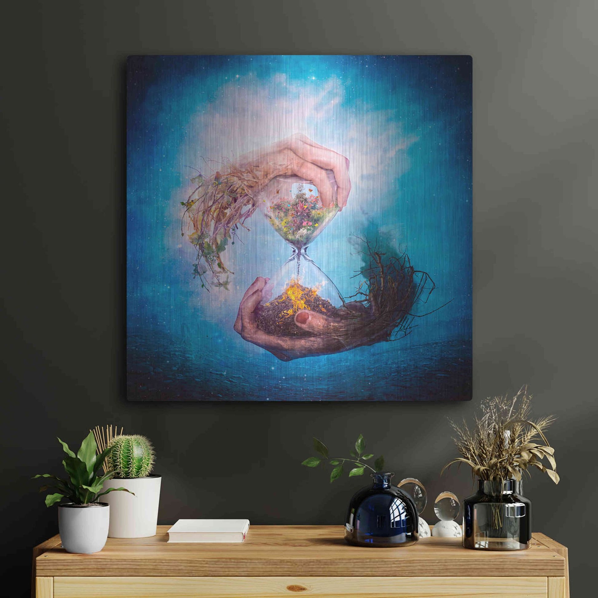 Luxe Metal Art 'Where Stories Unfold' by Mario Sanchez Nevado, Metal Wall Art,24x24