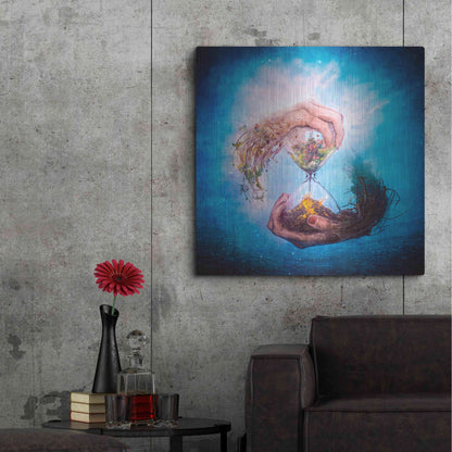 Luxe Metal Art 'Where Stories Unfold' by Mario Sanchez Nevado, Metal Wall Art,36x36