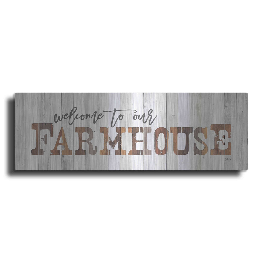 'Welcome to Our Farmhouse' by Marla Rae – Metal Wall Art