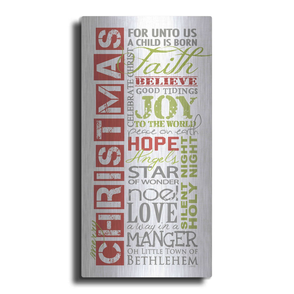 'Merry Christmas' by Marla Rae – Metal Wall Art