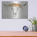 'Fall Steer Skull' by Marla Rae – Metal Wall Art, 16x12 room view