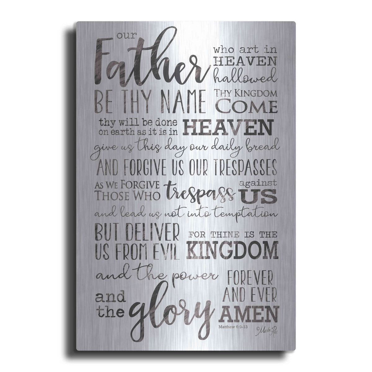 'Our Father' by Marla Rae – Metal Wall Art