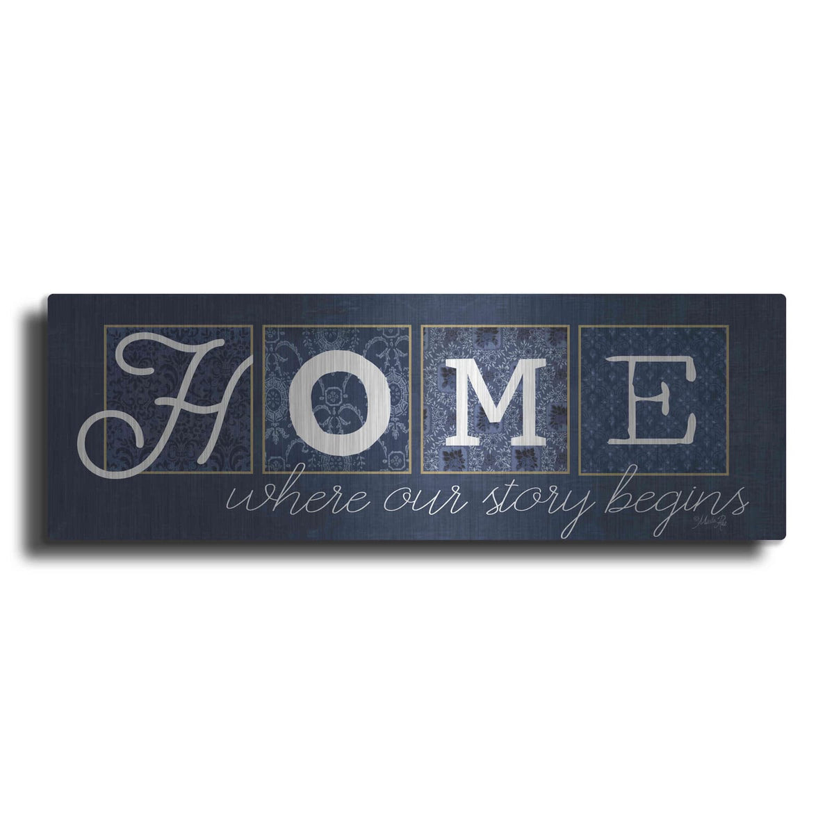 'Home Where Our Story Begins' by Marla Rae – Metal Wall Art