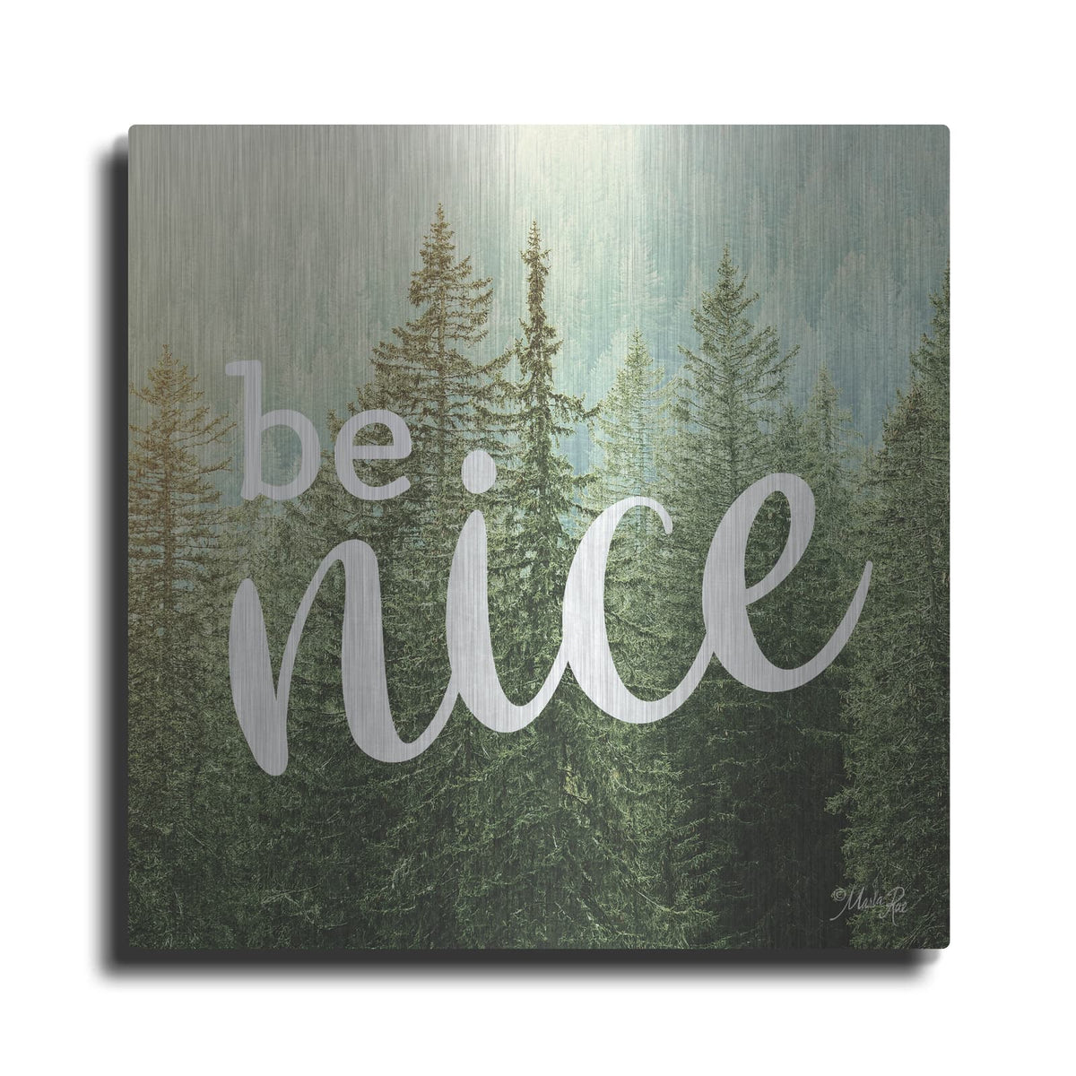 'Be Nice' by Marla Rae – Metal Wall Art